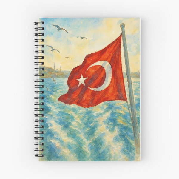 Item preview, Turkish Flag over Bosphorus  designed and sold by Pacika.