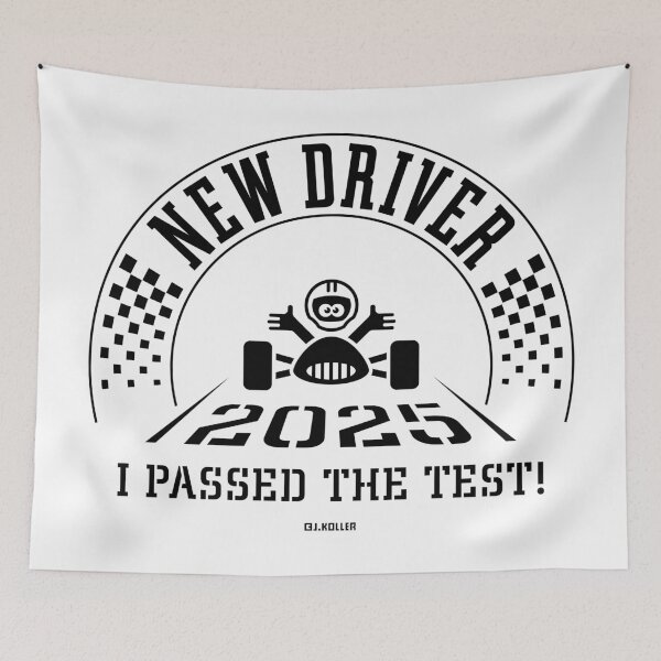 Item preview, New Driver 2025 – I Passed The Test! (Driver’s License / Driving Licence / Black) designed and sold by MrFaulbaum.