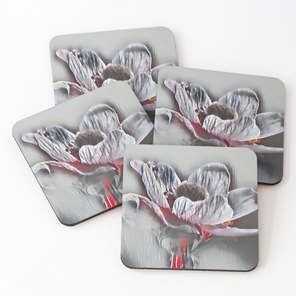 Item preview, 1 Timeless White Rose with Red Heart | Monochrome Minimalist Floral Art designed and sold by POETTICA.