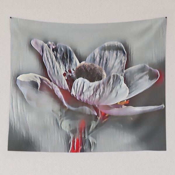 Item preview, 1 Timeless White Rose with Red Heart | Monochrome Minimalist Floral Art designed and sold by POETTICA.