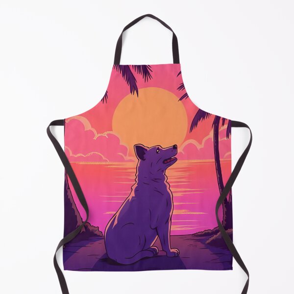 Item preview, Sunset Dog at the Beach - Vibrant Digital Art with Tropical Vibes designed and sold by MafiaCreation.