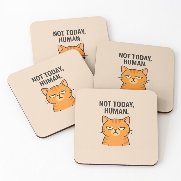 Item preview, Not Today, Human – Grumpy Cat designed and sold by Ashverse Studio.