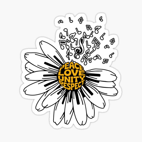 Item preview, Frieden Liebe Einheit Respekt Daisy designed and sold by EthosWear.