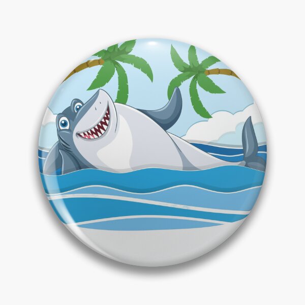 Item preview, Blue funny shark cartooning designed and sold by elhamart.