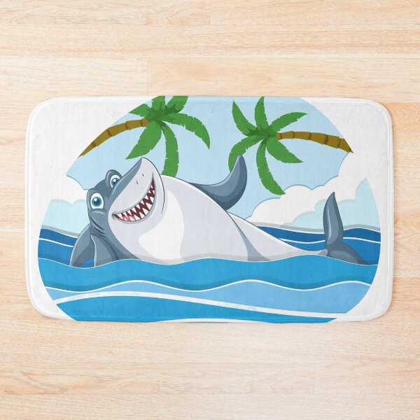Item preview, Blue funny shark cartooning designed and sold by elhamart.