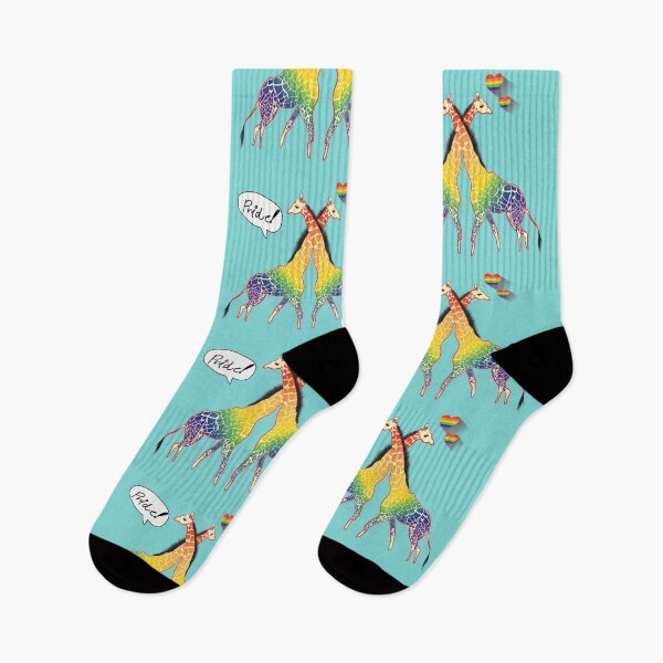 Item preview, LGBTQ Pride Collection Rainbow Giraffe designed and sold by Miza Drops.