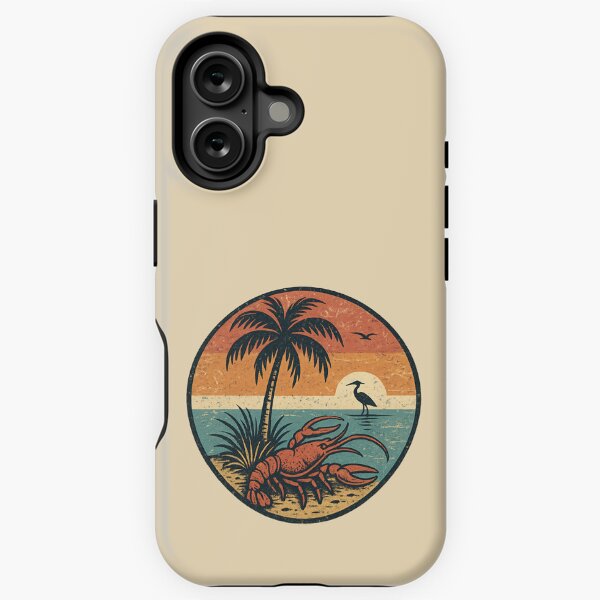 Vista previa del artículo con la obra «Atardecer retro de cangrejos de río», diseñado y vendido por Sturdust.