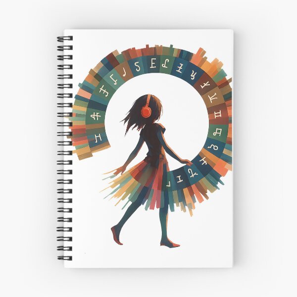 Item preview, Mysterious Symbolic Girl Art – Abstract Headphones Girl with Enigmatic Symbol Circle designed and sold by Shoot-The-Moon.
