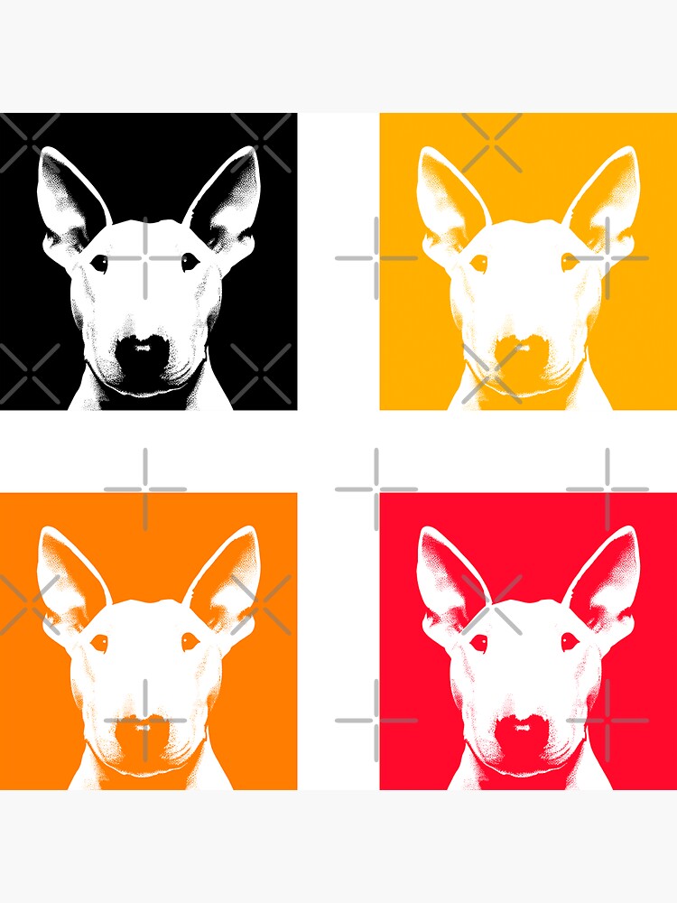 Thumbnail 3 of 3, Magnet, Bull Terrier Colorful Pop Art | Gift For Bull Terrier Lovers, Bull Terrier Moms, Bull Terrier Dads & Bull Terrier Owners designed and sold by K9ish.