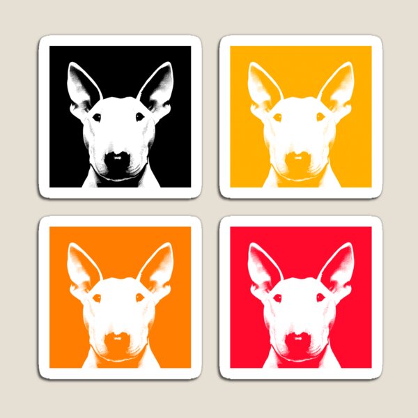 Bull Terrier Colorful Pop Art | Gift For Bull Terrier Lovers, Bull Terrier Moms, Bull Terrier Dads & Bull Terrier Owners Magnet