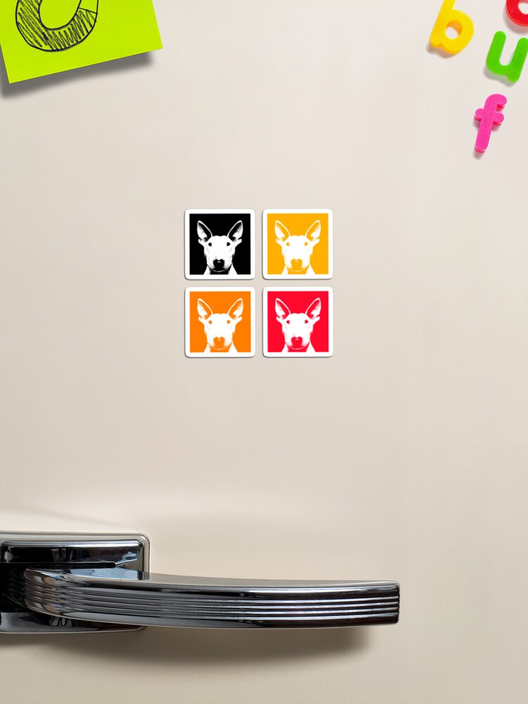 Thumbnail 1 of 3, Magnet, Bull Terrier Colorful Pop Art | Gift For Bull Terrier Lovers, Bull Terrier Moms, Bull Terrier Dads & Bull Terrier Owners designed and sold by K9ish.