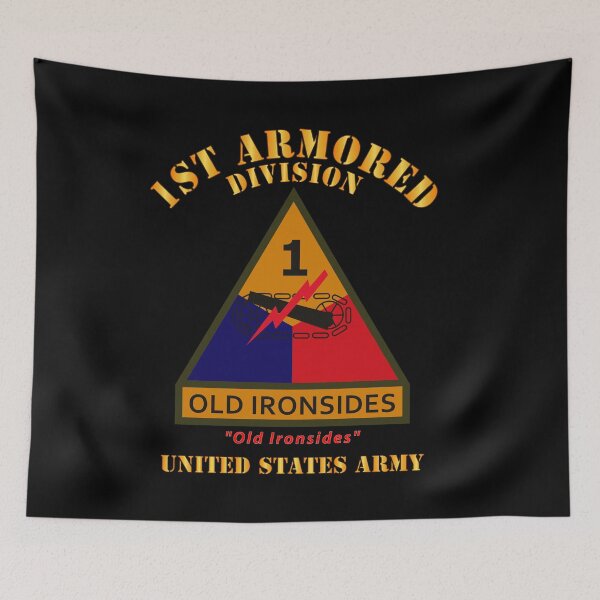 Item preview, Army - SSI - 1st Armored Division w Name Tape - Old Ironsides - US Army X 300 designed and sold by Military Insignia Products.