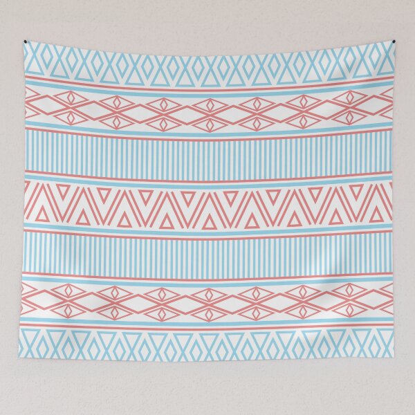Item preview, Blue Salmon Tribal Pattern designed and sold by CatsBag.