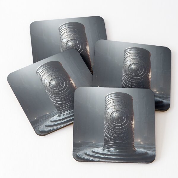 Item preview, Mystical Cylindrical Structure with Ornate Engravings designed and sold by PandaTShirtShop.