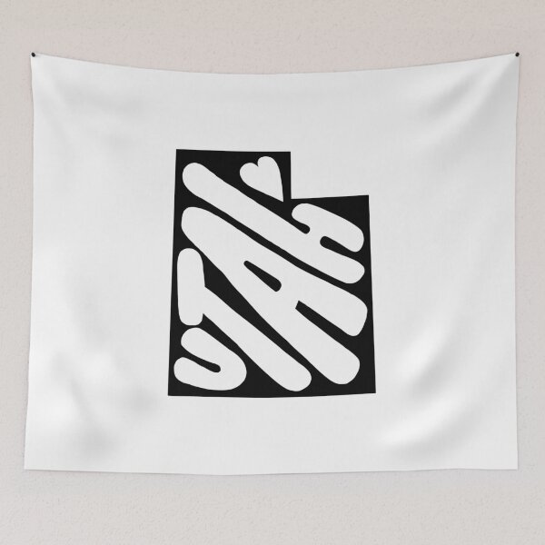 Item preview, Utah State Art Print (Black) designed and sold by PepAndGrace.