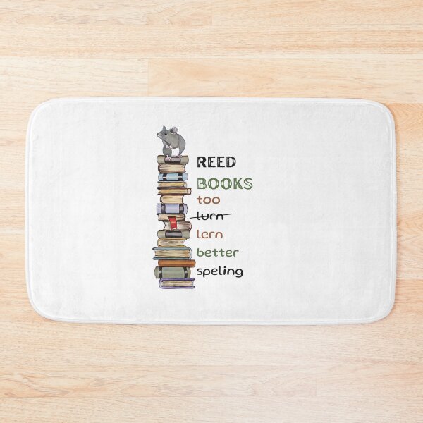 Item preview, Reading Books Satire, Misspelled Words, Learn Better Spelling, Mouse and Books designed and sold by JoyfulWhimsy.