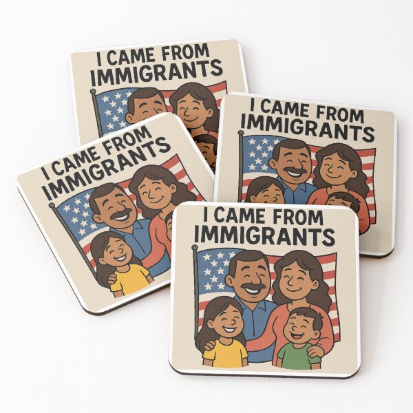 Item preview, "I Came from Immigrants – Proud Family Cartoon Design" designed and sold by GARAPROMOCIONES.
