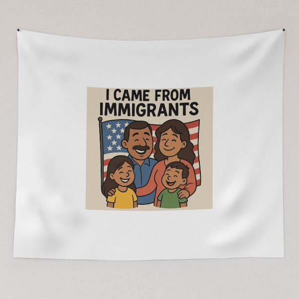 Item preview, "I Came from Immigrants – Proud Family Cartoon Design" designed and sold by GARAPROMOCIONES.