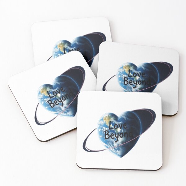 Item preview, Love Beyond – Heart-Shaped Earth with Cosmic Rings designed and sold by DevasLane.