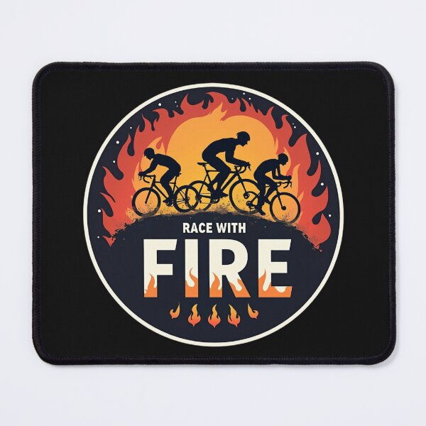 Item preview, Race With Fire | Triathlon Motivation Community Design designed and sold by Triathlongram.