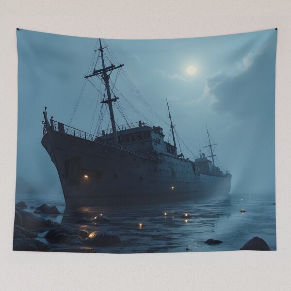 Item preview, Ghost Ship at Twilight designed and sold by oanaunciuleanu.