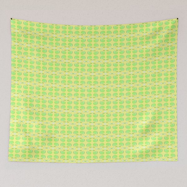 Item preview, green yellow apple seamless colorful repeat pattern designed and sold by Abrahamjrnd.