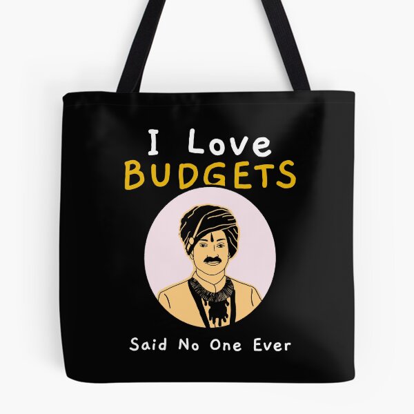 Item preview, I Love Budgets Said No One Ever Funny Sarcastic Quote With Man In Traditional Outfit designed and sold by The Sun Brings Light.