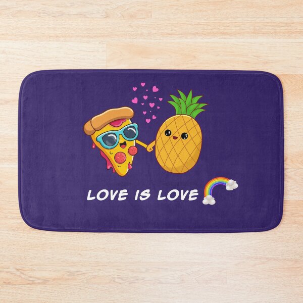 Item preview, Love is Love pineapple hearts pizza design designed and sold by RinkyArt.