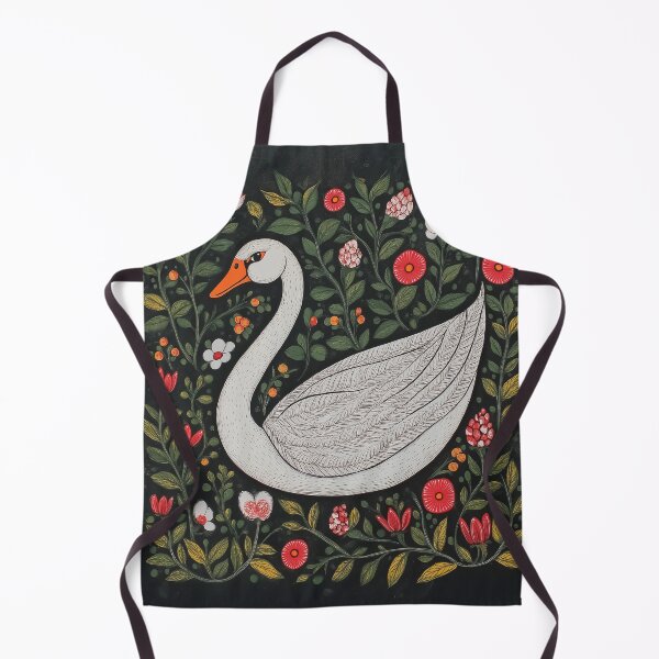 Item preview, Decorative Swan Design with Botanical Patterns and Indian Motifs. designed and sold by HEMRO.