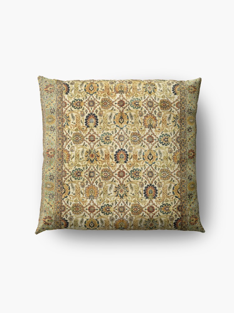 Alternate view of Antique Persian Tabriz Rug Print Floor Pillow