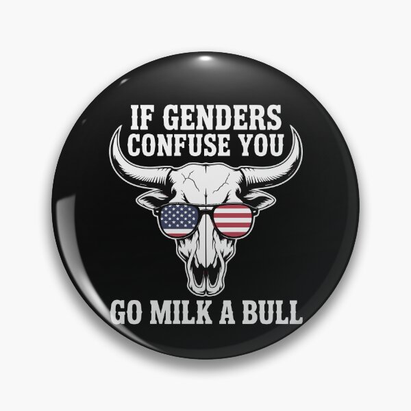 Item preview, If Genders Confuse You Go Milk a Bull American Flag  designed and sold by clothesy7.