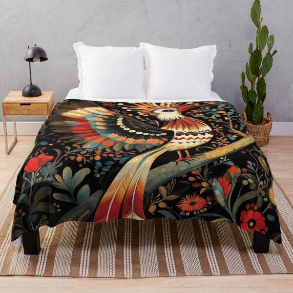 Item preview, A vibrant Hoopoe bird design in a traditional folk-art style. designed and sold by HEMRO.