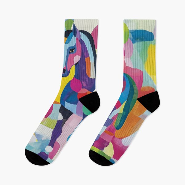 Item preview, Vibrant horse design with bold geometric shapes and patterns. designed and sold by HEMRO.