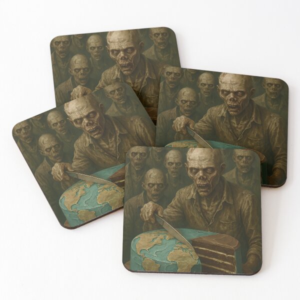 Item preview, Zombies cutting Earth Cake designed and sold by NightTimeJ.