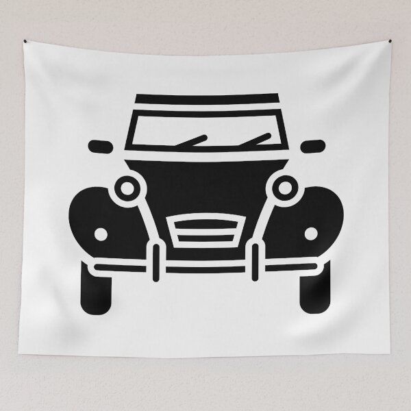 Item preview, 2CV Icon (Deux Cheveux / Two Horses / Black) designed and sold by Roderix.