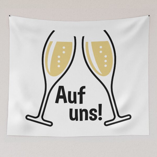 Item preview, To Us! 2 champagne glasses (sparkling wine / oval / open / 2C) designed and sold by Roderix.