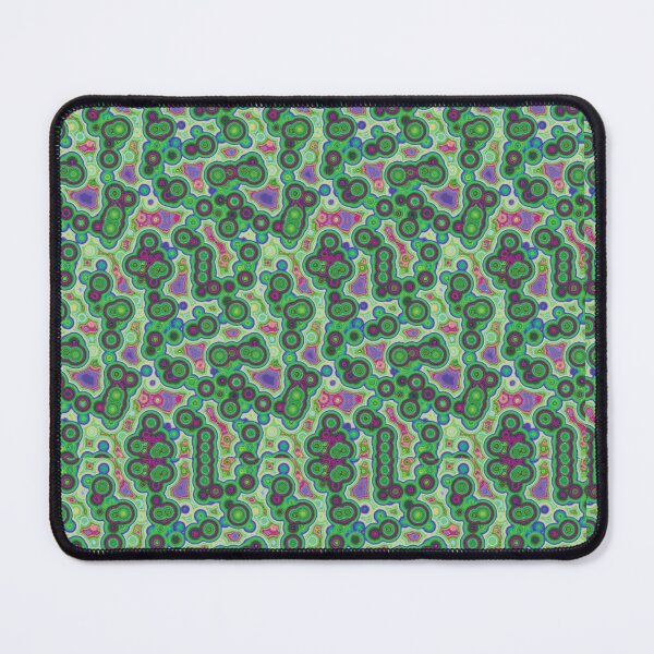Item preview, Psychedelic Green Pattern – Retro Swirls in Seamless Chaos designed and sold by Neonyx2020.