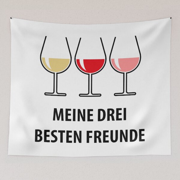 Item preview, Meine Drei Besten Freunde (Wine / Bulbous Open) designed and sold by Roderix.