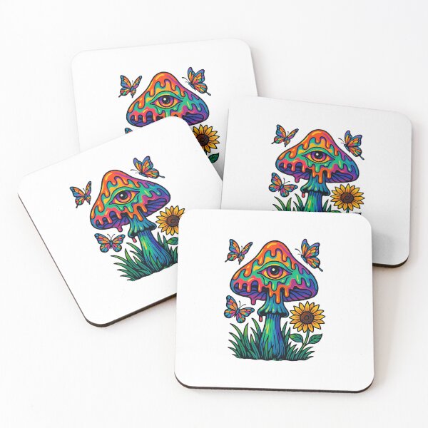 Item preview, Eye of Nature – Psychedelic Mushroom with Butterflies designed and sold by UltimateShadow.