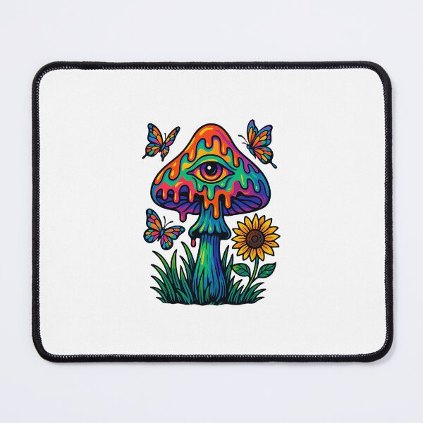 Item preview, Eye of Nature – Psychedelic Mushroom with Butterflies designed and sold by UltimateShadow.