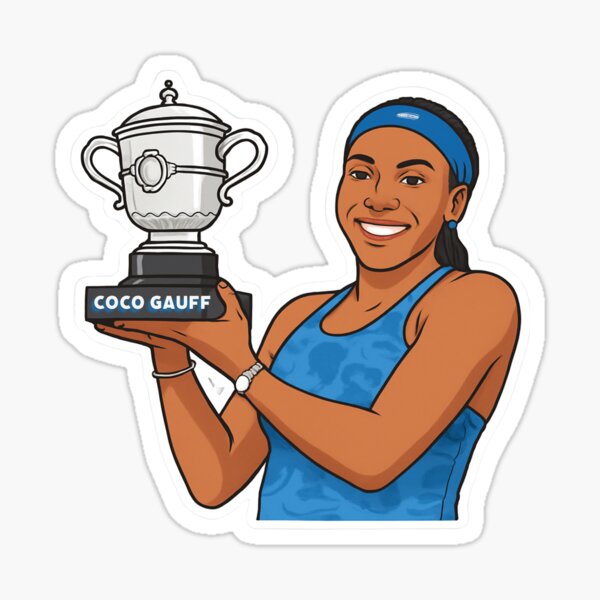 Aperçu de l'œuvre Coco Gauff tennis créée et vendue par rissershop.