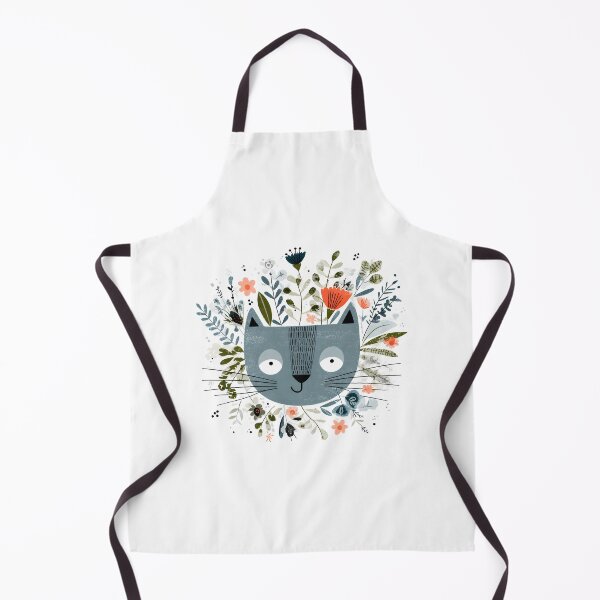Artikelvorschau, Sanfte Katze mit Blumenkronenzeichnung entworfen und verkauft von IssaraStudio.
