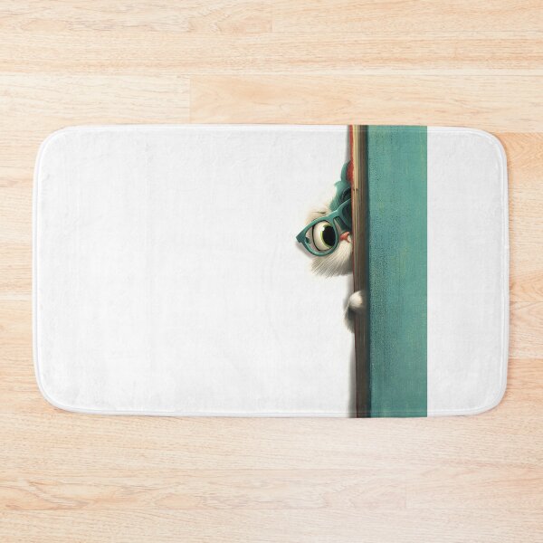 Item preview, Nerdy Cat with Book Illustration designed and sold by IssaraStudio.