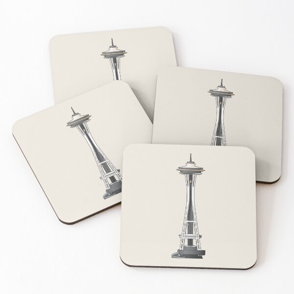 Item preview, The Space Needle Seattle Architectural Illustration (Outlined) designed and sold by archetype prints.