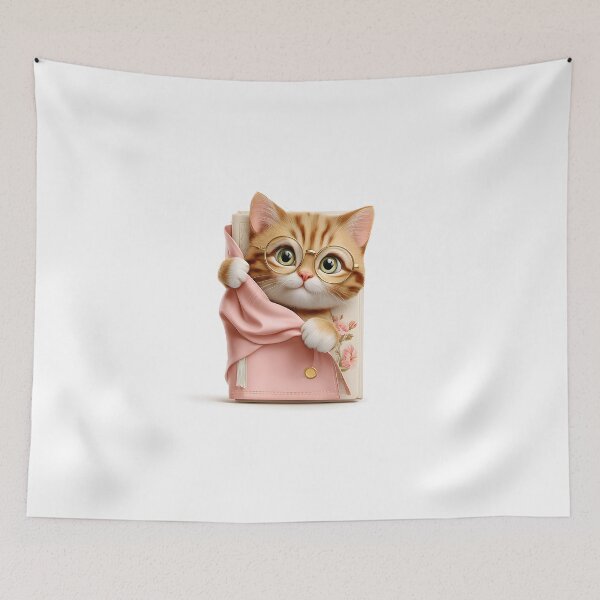Item preview, Bookish Cat Art designed and sold by IssaraStudio.