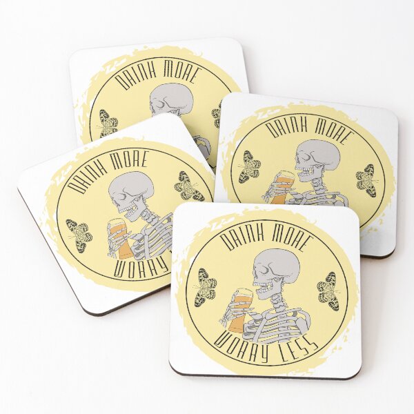 Item preview, Drink More Worry Less designed and sold by Lampblack and Bone.