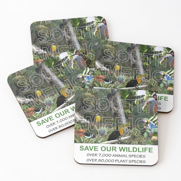 Item preview, South America Save our Wildlife Message designed and sold by ChimaGraphics.