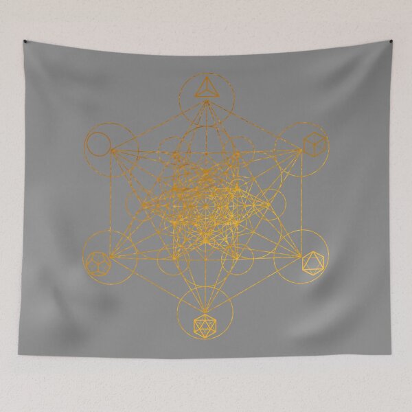 Item preview, Sacred Geometry Art – Golden Merkaba & Metatron’s Cube | Spiritual Mandala Design designed and sold by MJ Koldewyn.