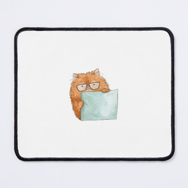 Item preview, Pastel Nerdy Cat Illustration designed and sold by IssaraStudio.