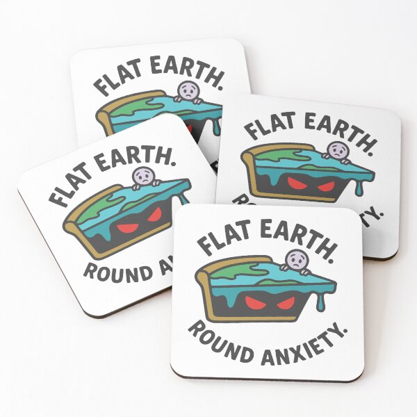 Item preview, Flat Earth. Round Anxiety. – Funny Conspiracy T-Shirt designed and sold by Mike Draws.